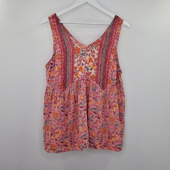 Francesca's Collections Tops - Francesca's Blue Rain Katie Baby Doll Floral Top